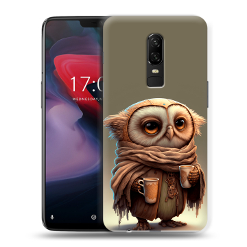 Пластиковый чехол на OnePlus 6 с принтом Сова Пластиковый чехол на OnePlus 6 с принтом Сова