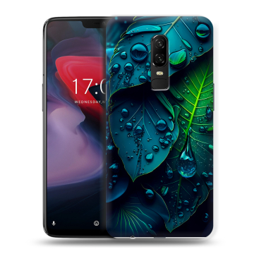 Пластиковый чехол на OnePlus 6 с принтом Листья Пластиковый чехол на OnePlus 6 с принтом Листья