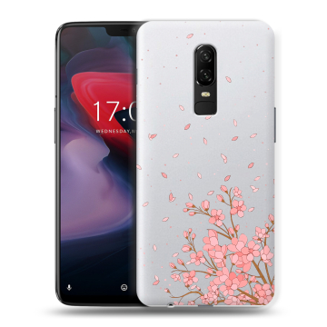 Пластиковый чехол на OnePlus 6 с принтом Ветка сакуры Пластиковый чехол на OnePlus 6 с принтом Ветка сакуры