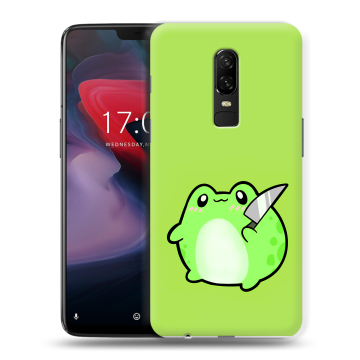 Пластиковый чехол на OnePlus 6 с принтом Лягушенок