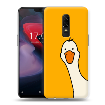 Пластиковый чехол на OnePlus 6 с принтом Утка Пластиковый чехол на OnePlus 6 с принтом Утка