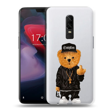 Пластиковый чехол на OnePlus 6 с принтом Мишка Пластиковый чехол на OnePlus 6 с принтом Мишка