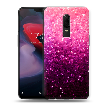 Пластиковый чехол на OnePlus 6 с принтом Блестки
