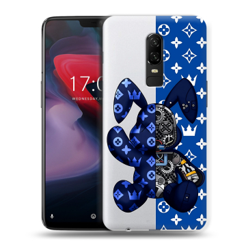 Пластиковый чехол на OnePlus 6 с принтом Луи робот Пластиковый чехол на OnePlus 6 с принтом Луи робот