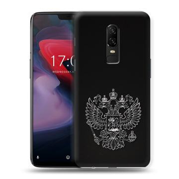 Пластиковый чехол на OnePlus 6 с принтом Герб России Пластиковый чехол на OnePlus 6 с принтом Герб России