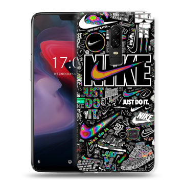 Пластиковый чехол на OnePlus 6 с принтом Найк