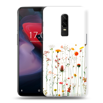 Пластиковый чехол на OnePlus 6 с принтом цветы Пластиковый чехол на OnePlus 6 с принтом цветы