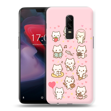 Пластиковый чехол на OnePlus 6 с принтом Hello Kitty Хелоу Кити
