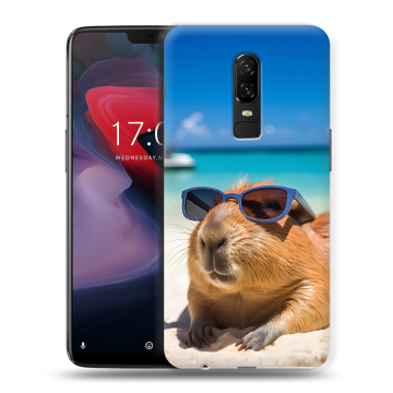 Пластиковый чехол на OnePlus 6 с принтом Капибара