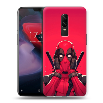 Пластиковый чехол на OnePlus 6 с принтом Дедпул Deadpool Пластиковый чехол на OnePlus 6 с принтом Дедпул Deadpool
