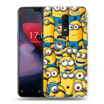 Пластиковый чехол на OnePlus 6 с принтом Миньоны