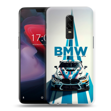 Пластиковый чехол на OnePlus 6 с принтом БМВ BMW