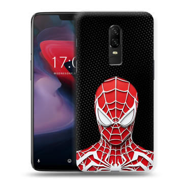 Пластиковый чехол на OnePlus 6 с принтом человек паук spiderman Пластиковый чехол на OnePlus 6 с принтом человек паук spiderman