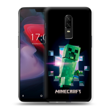 Пластиковый чехол на OnePlus 6 с принтом Майнкрафт Minecraft