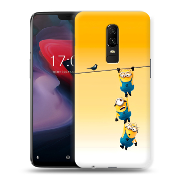Пластиковый чехол на OnePlus 6 с принтом Миньоны
