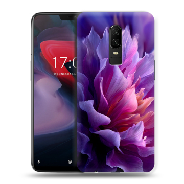 Пластиковый чехол на OnePlus 6 с принтом женский цветы