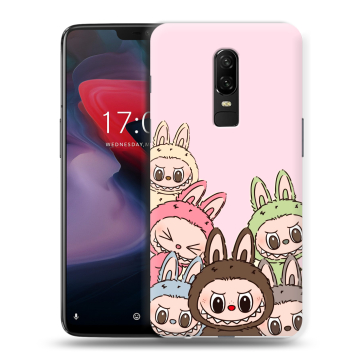 Пластиковый чехол на OnePlus 6 с принтом Лабубу Пластиковый чехол на OnePlus 6 с принтом Лабубу