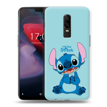 Пластиковый чехол на OnePlus 6 с принтом Лило и Стич Пластиковый чехол на OnePlus 6 с принтом Лило и Стич