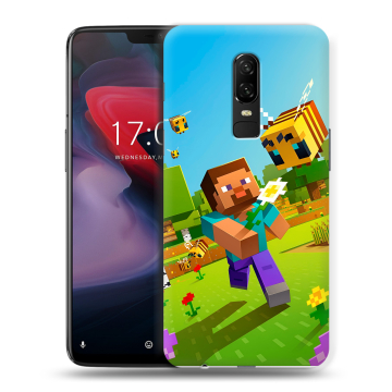 Пластиковый чехол на OnePlus 6 с принтом Майнкрафт Minecraft Пластиковый чехол на OnePlus 6 с принтом Майнкрафт Minecraft
