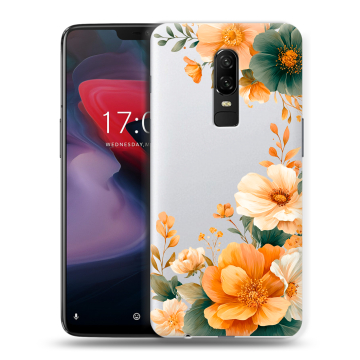 Пластиковый чехол на OnePlus 6 с принтом Цветы принт Пластиковый чехол на OnePlus 6 с принтом Цветы принт