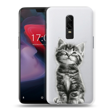 Пластиковый чехол на OnePlus 6 с принтом Котенок Пластиковый чехол на OnePlus 6 с принтом Котенок