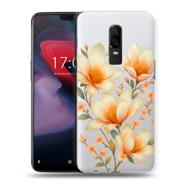 Пластиковый чехол на OnePlus 6 с принтом Цветы Пластиковый чехол на OnePlus 6 с принтом Цветы