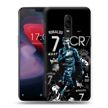 Пластиковый чехол на OnePlus 6 с принтом Реал Роналдо Пластиковый чехол на OnePlus 6 с принтом Реал Роналдо