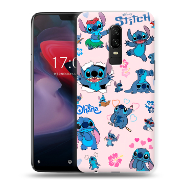 Пластиковый чехол на OnePlus 6 с принтом Лило и Стич