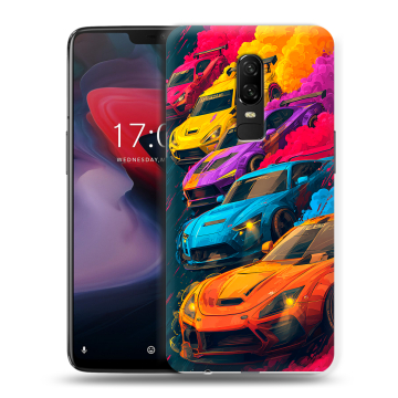 Пластиковый чехол на OnePlus 6 с принтом Тачки Пластиковый чехол на OnePlus 6 с принтом Тачки