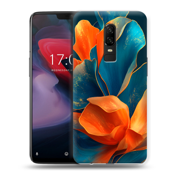 Пластиковый чехол на OnePlus 6 с принтом Цветы Пластиковый чехол на OnePlus 6 с принтом Цветы