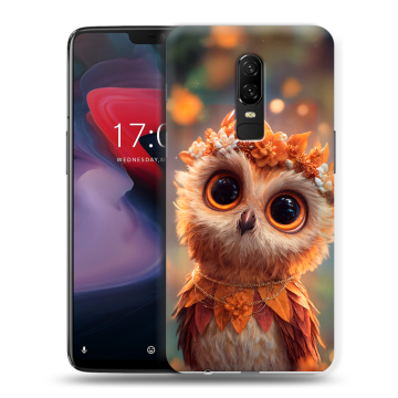 Пластиковый чехол на OnePlus 6 с принтом Милая сова