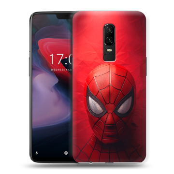 Пластиковый чехол на OnePlus 6 с принтом Spiderman Человек паук