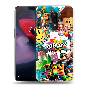 Пластиковый чехол на OnePlus 6 с принтом Roblox Роблокс