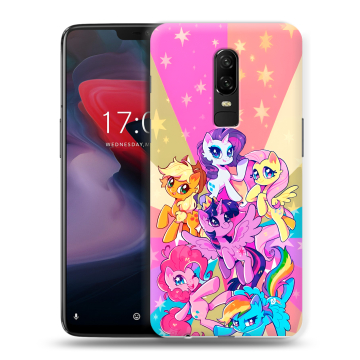 Пластиковый чехол на OnePlus 6 с принтом My little pony Дружба чудо