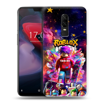 Пластиковый чехол на OnePlus 6 с принтом Roblox Роблокс