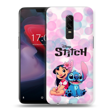 Пластиковый чехол на OnePlus 6 с принтом Лило и Стич