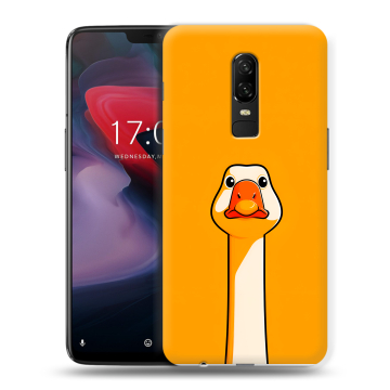 Пластиковый чехол на OnePlus 6 с принтом Смешная утка