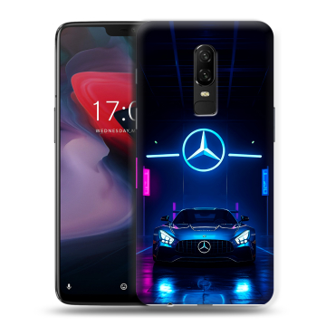 Пластиковый чехол на OnePlus 6 с принтом Mercedes Мерседес