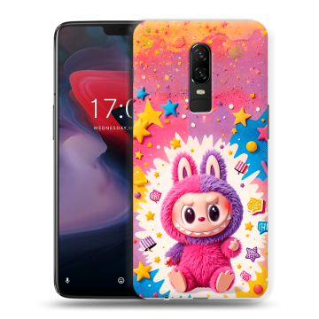 Пластиковый чехол на OnePlus 6 с принтом Labubu Лабубу
