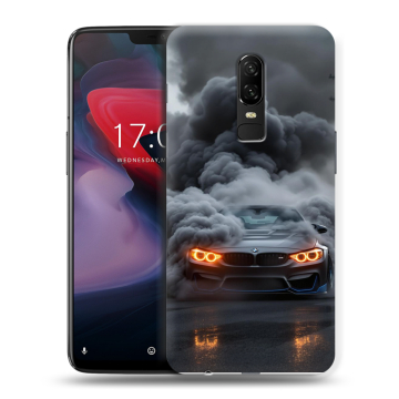 Пластиковый чехол на OnePlus 6 с принтом BMW БМВ