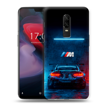 Пластиковый чехол на OnePlus 6 с принтом BMW БМВ