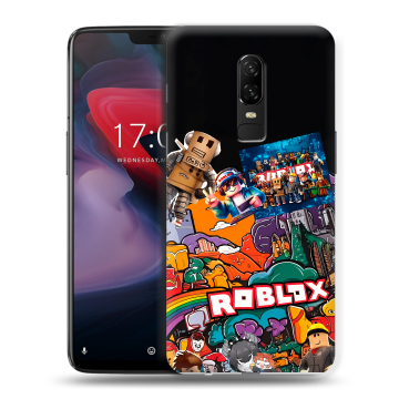 Пластиковый чехол на OnePlus 6 с принтом Roblox Роблокс