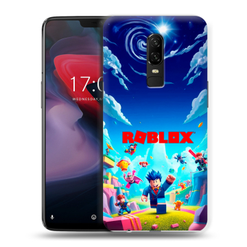 Пластиковый чехол на OnePlus 6 с принтом Roblox Роблокс Пластиковый чехол на OnePlus 6 с принтом Roblox Роблокс