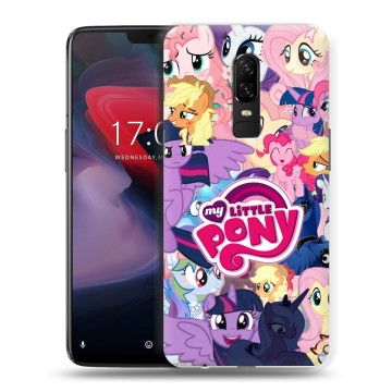 Пластиковый чехол на OnePlus 6 с принтом My little pony Дружба чудо