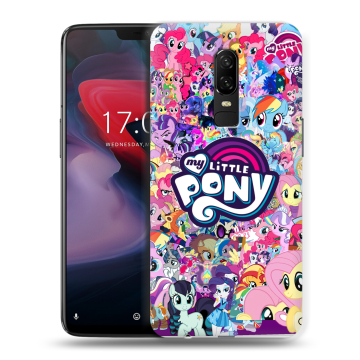 Пластиковый чехол на OnePlus 6 с принтом My little pony Дружба чудо