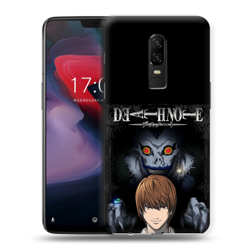Пластиковый чехол на OnePlus 6 с принтом Death note Тетрадь смерти