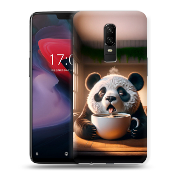 Пластиковый чехол на OnePlus 6 с принтом смешная панда Пластиковый чехол на OnePlus 6 с принтом смешная панда