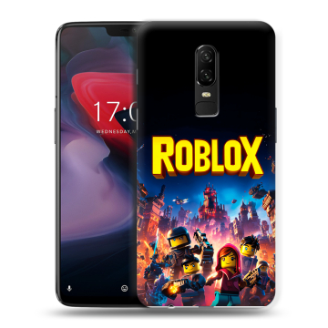 Пластиковый чехол на OnePlus 6 с принтом Roblox Роблокс