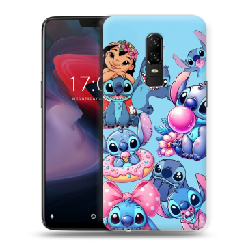 Пластиковый чехол на OnePlus 6 с принтом Лило и Стич Пластиковый чехол на OnePlus 6 с принтом Лило и Стич