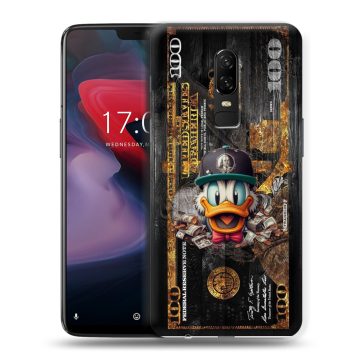 Пластиковый чехол на OnePlus 6 с принтом Дональд Дак Доллар